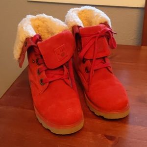 Red Suede BearPaw boots - size 10